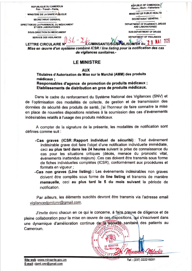 Systeme ICSR Line Listing